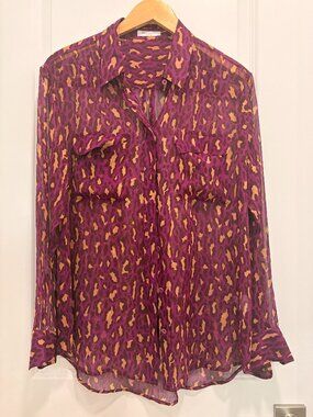 Equipment 100% Silk Sheer Flowy Top